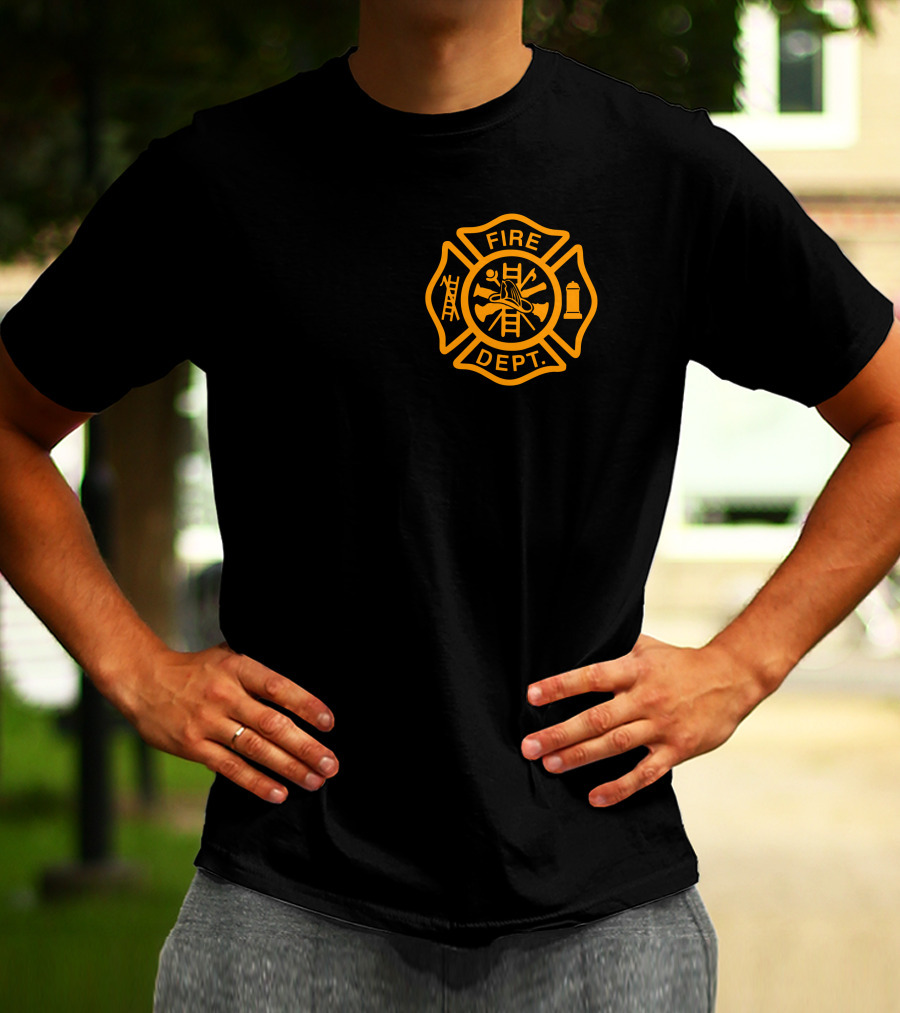 PENNSYLVANIA FIREFIGHTER FIRE DEPT Maltese Cross Emblem T-Shirt