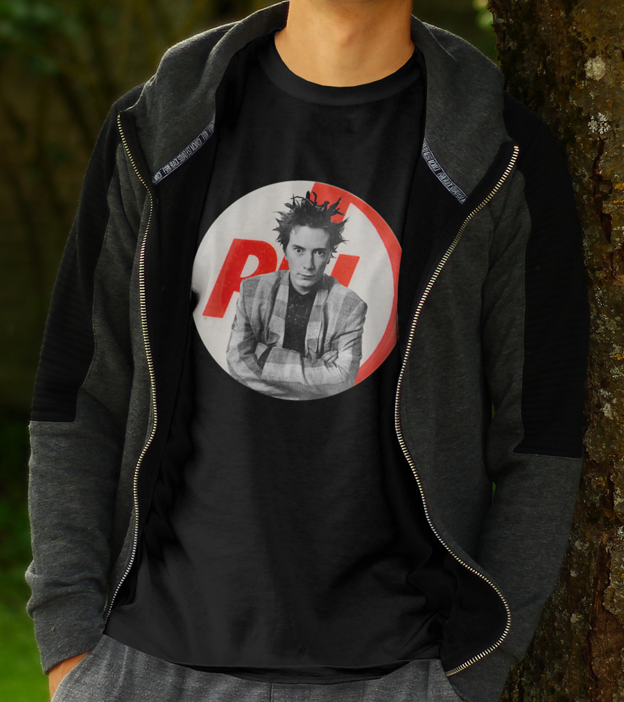 Public Image Ltd PiL John Lydon Button Style Plaid Jacket T-Shirt