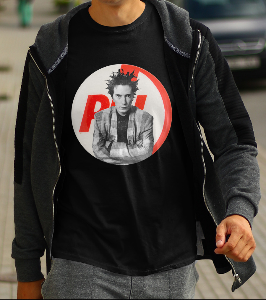 Public Image Ltd PiL John Lydon Button Style Plaid Jacket T-Shirt