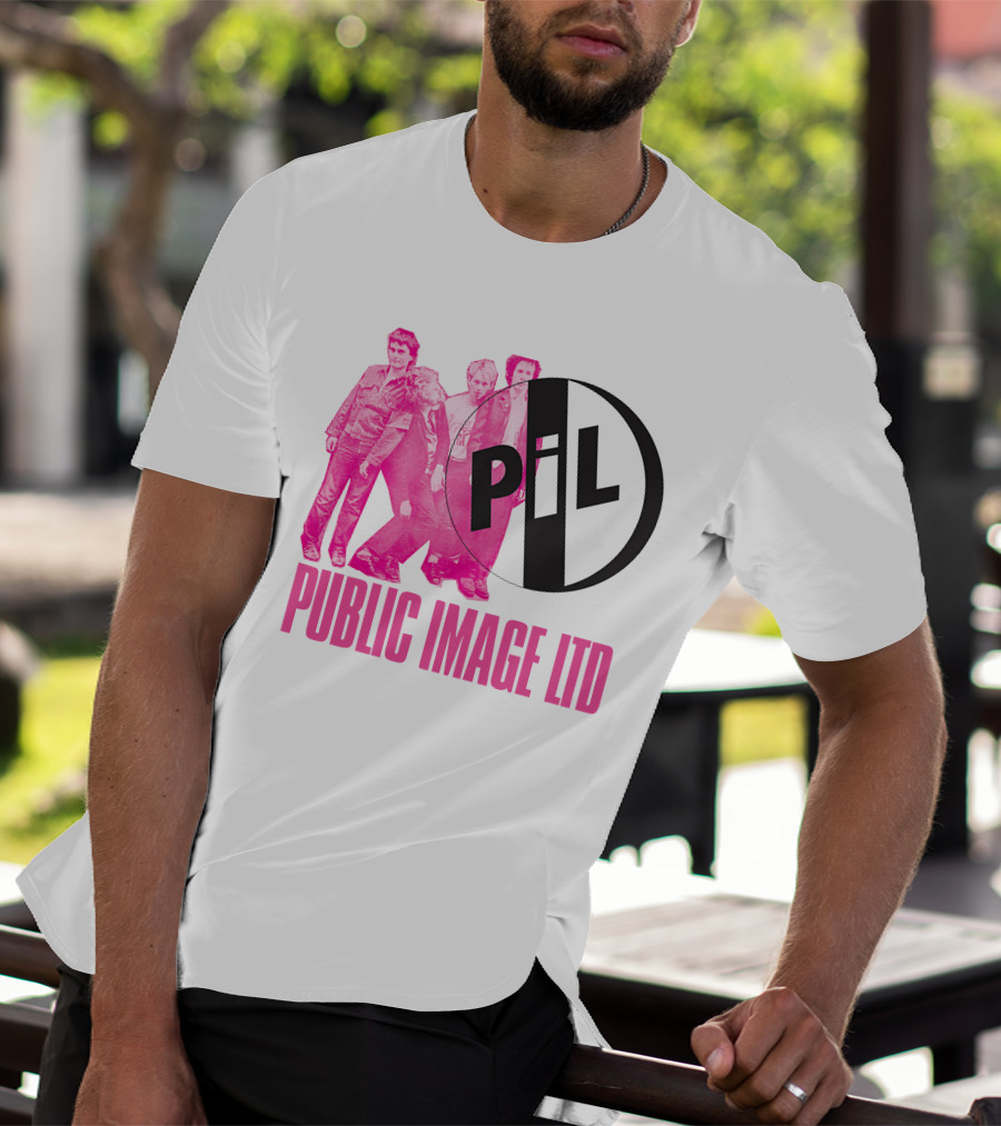 Public Image Ltd PiL Band Logo Pink T-Shirt
