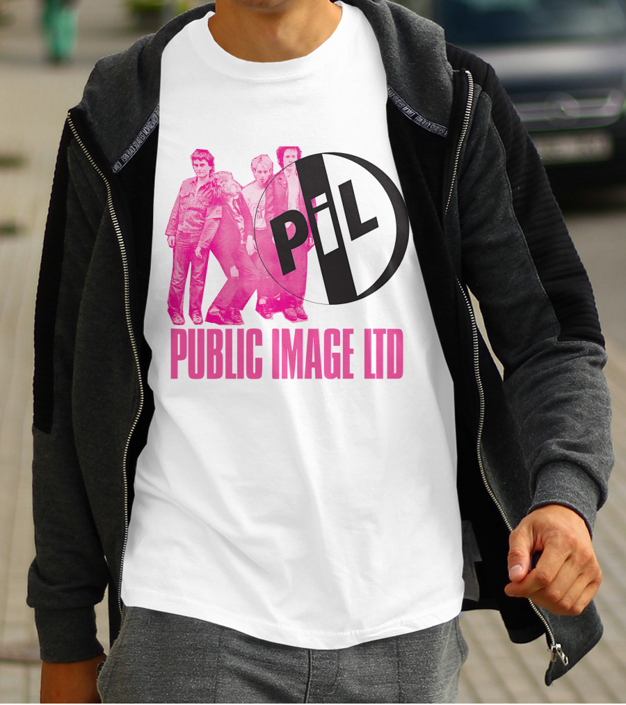 Public Image Ltd PiL Band Logo Pink T-Shirt