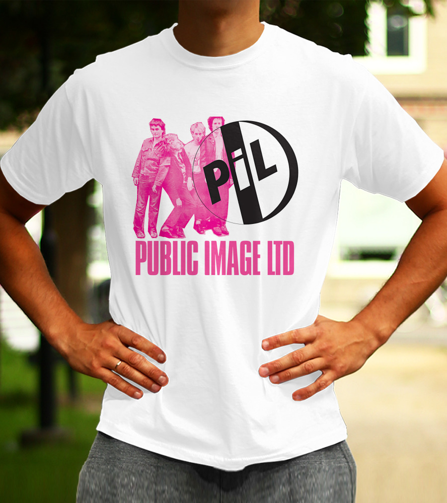 Public Image Ltd PiL Band Logo Pink T-Shirt