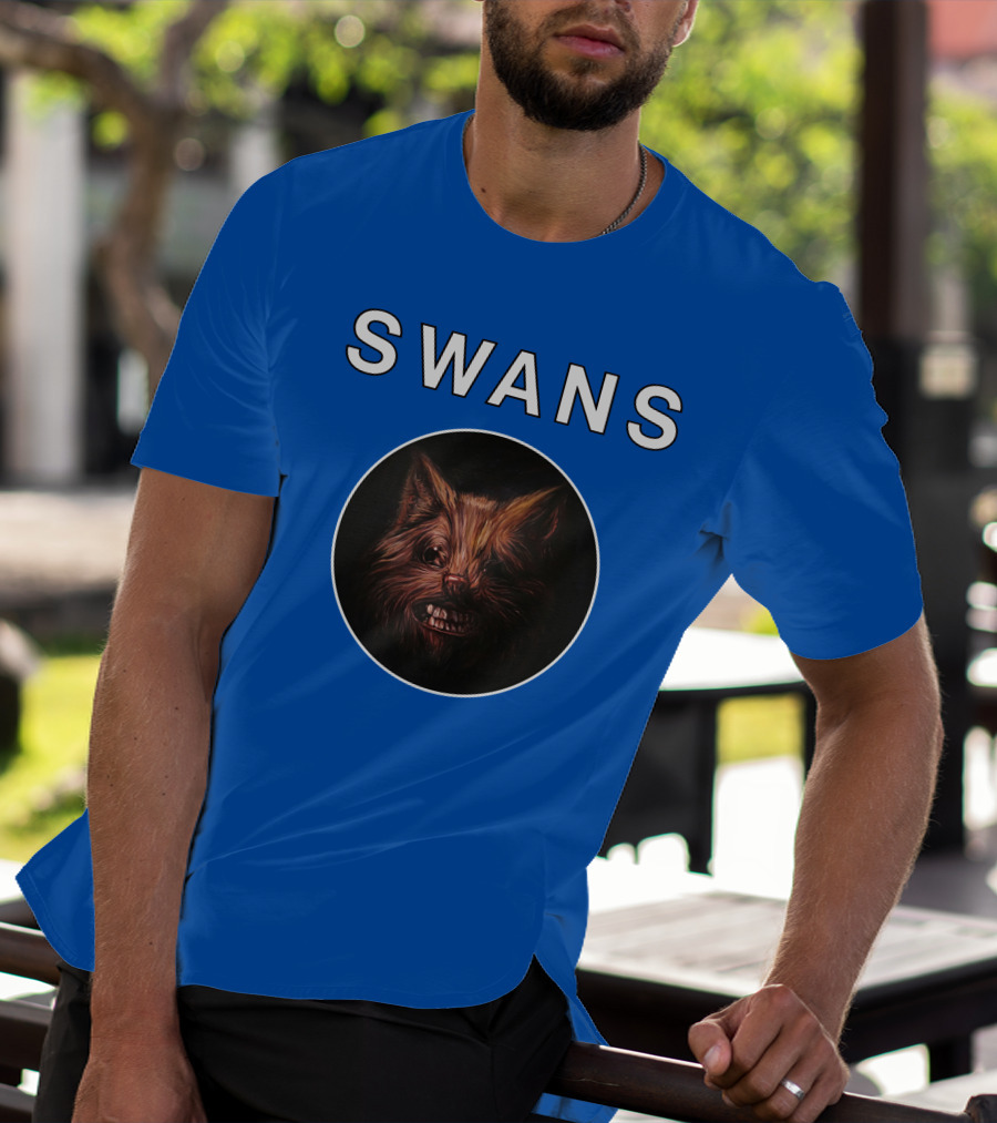 SWANS Ferocious Feline Face T-Shirt