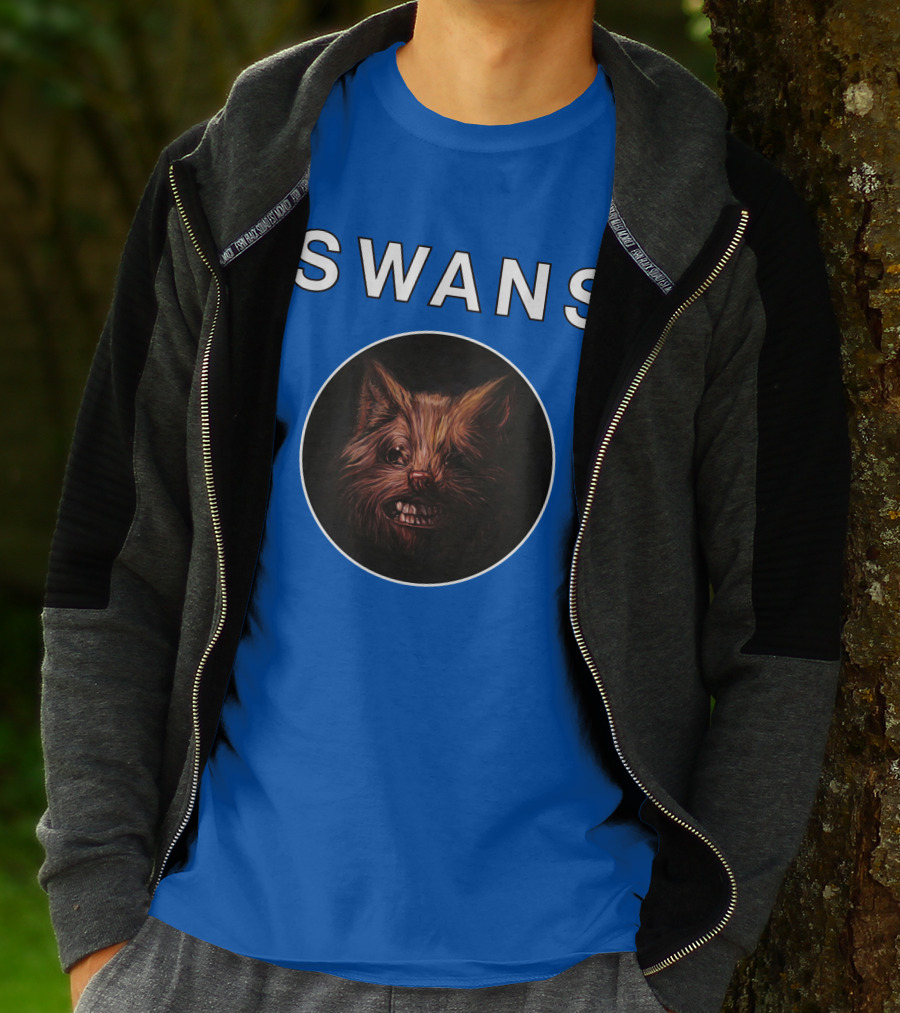 SWANS Ferocious Feline Face T-Shirt