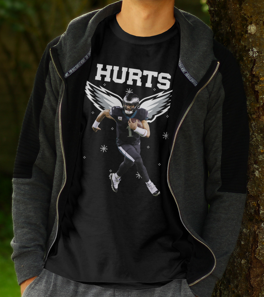 Jalen Hurts Eagles Wings Christmas T-Shirt