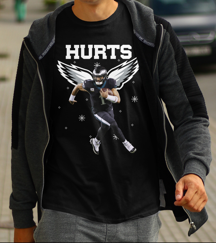 Jalen Hurts Eagles Wings Christmas T-Shirt