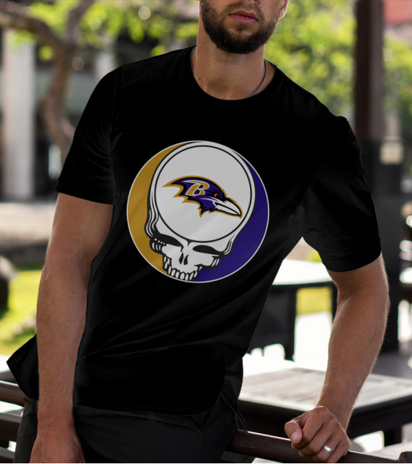 Baltimore Ravens Skull T-Shirt