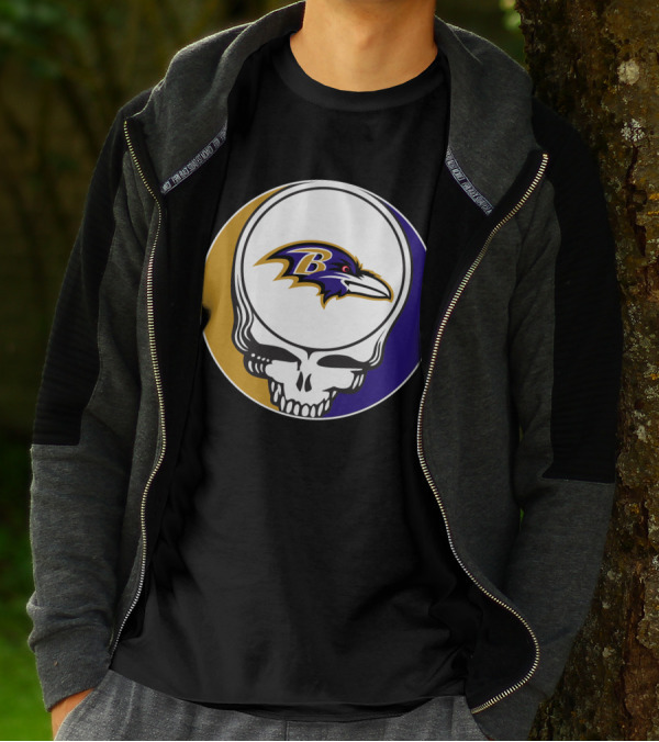 Baltimore Ravens Skull T-Shirt