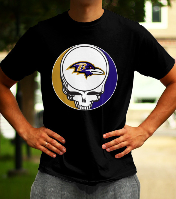 Baltimore Ravens Skull T-Shirt