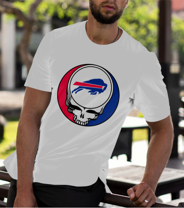 Buffalo Bills Grateful Dead Skull Circle T-Shirt