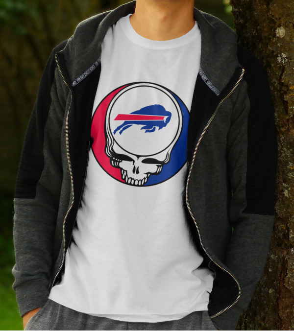 Buffalo Bills Grateful Dead Skull Circle T-Shirt