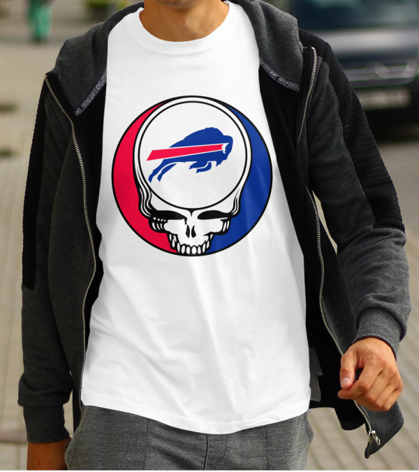 Buffalo Bills Grateful Dead Skull Circle T-Shirt