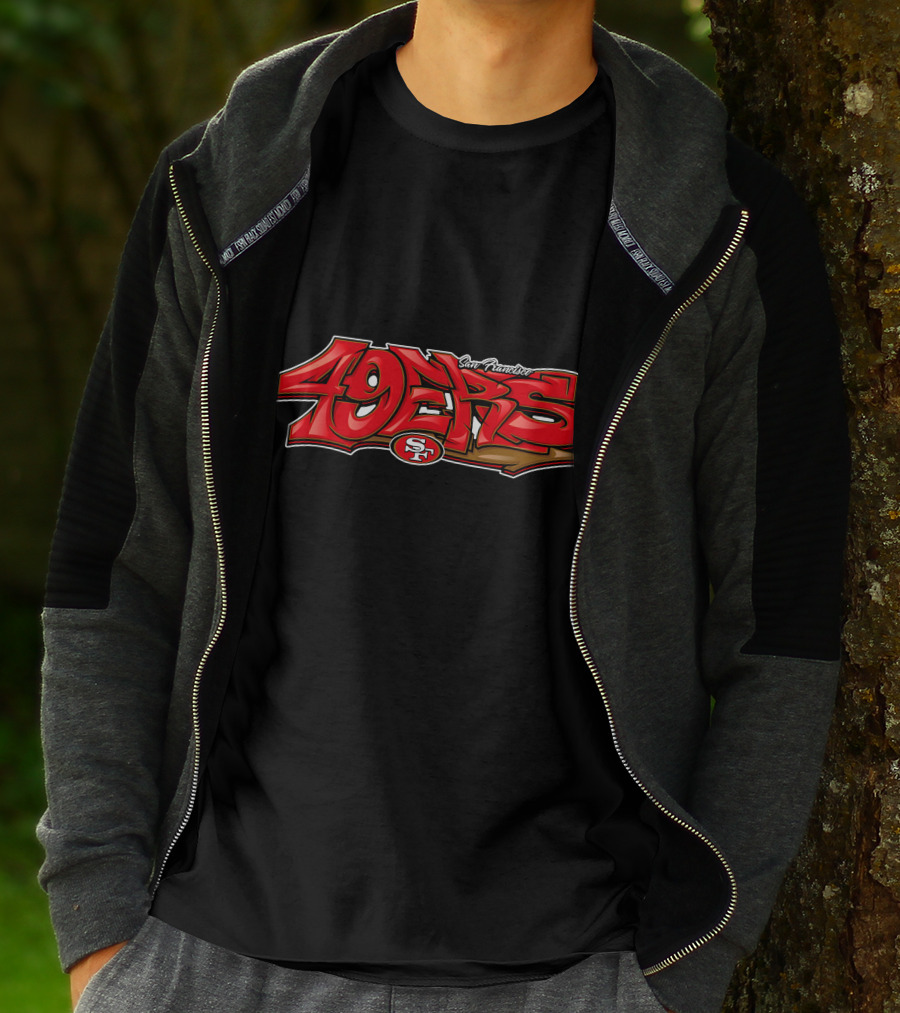 San Francisco 49ers Graffiti 49ers SF Bold Red Graphics T-Shirt