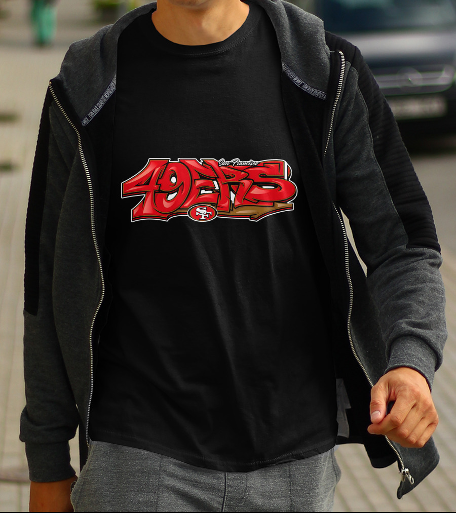 San Francisco 49ers Graffiti 49ers SF Bold Red Graphics T-Shirt