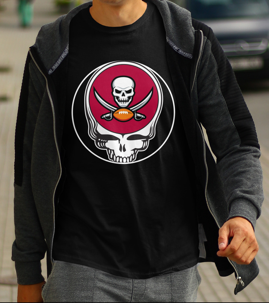 Tampa Bay Buccaneers Grateful Dead Skull Logo Collaboration T-Shirt