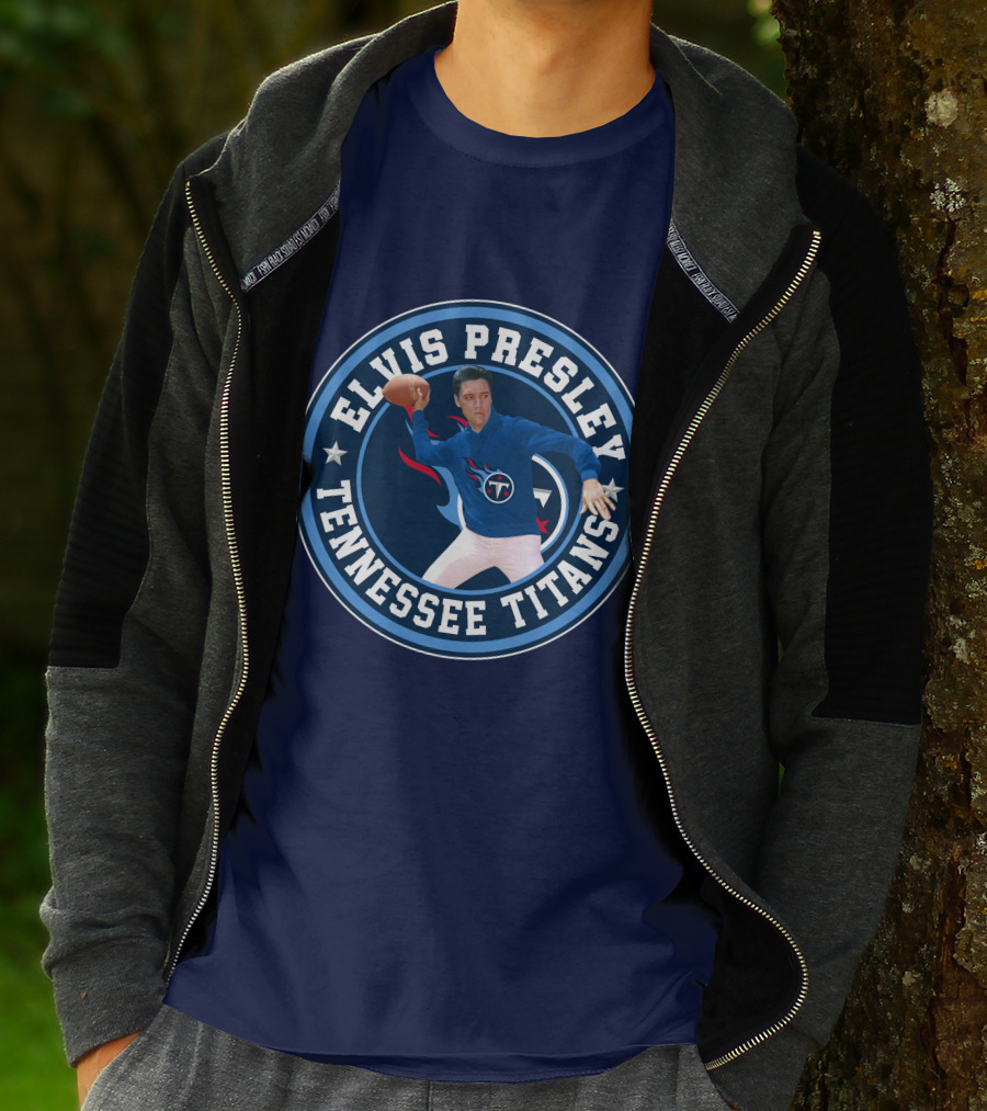Elvis Presley Tennessee Titans Football T-Shirt