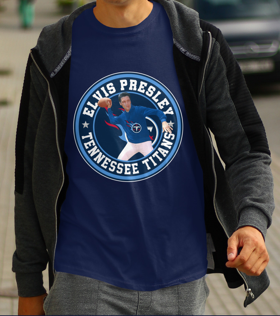 Elvis Presley Tennessee Titans Football T-Shirt