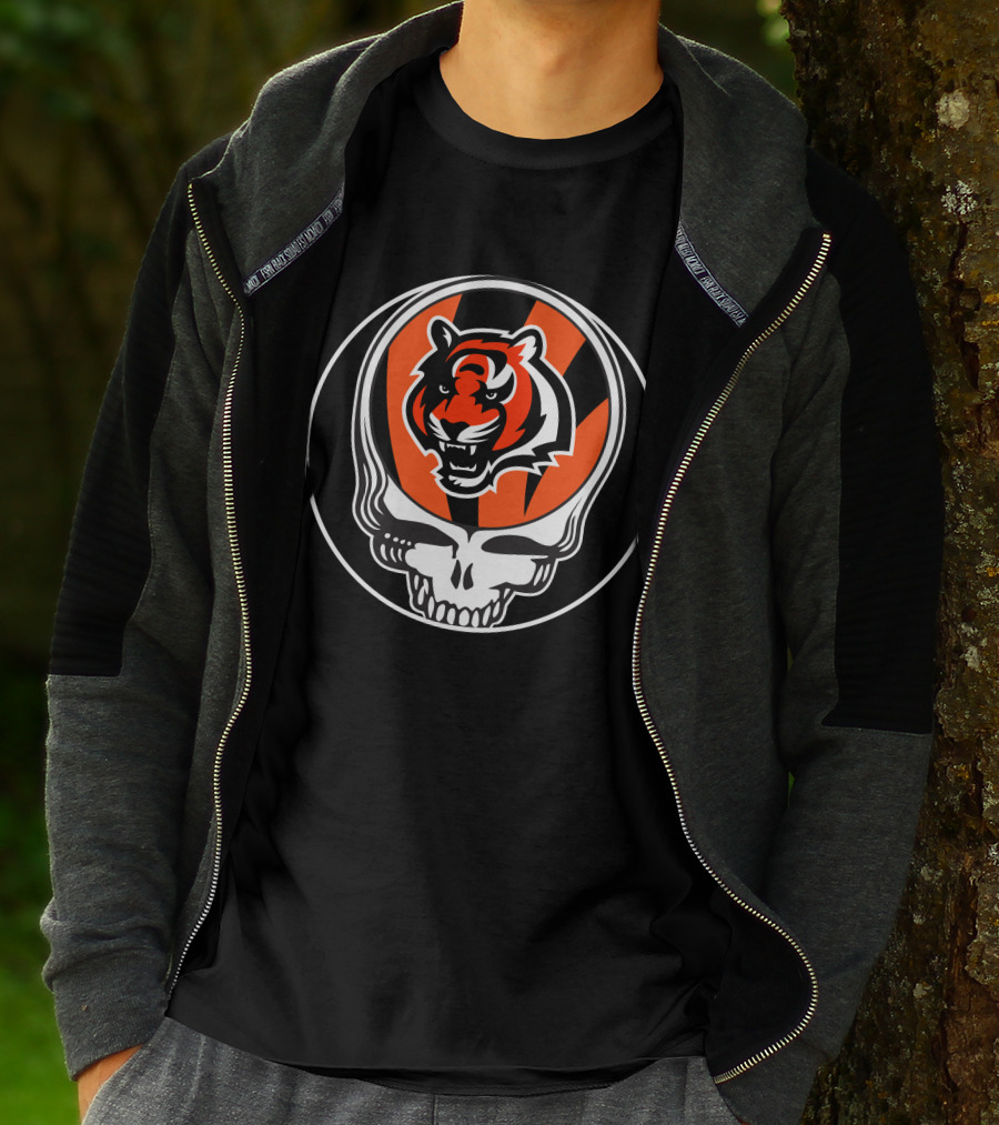 Cincinnati Bengals Skull Tiger T-Shirt