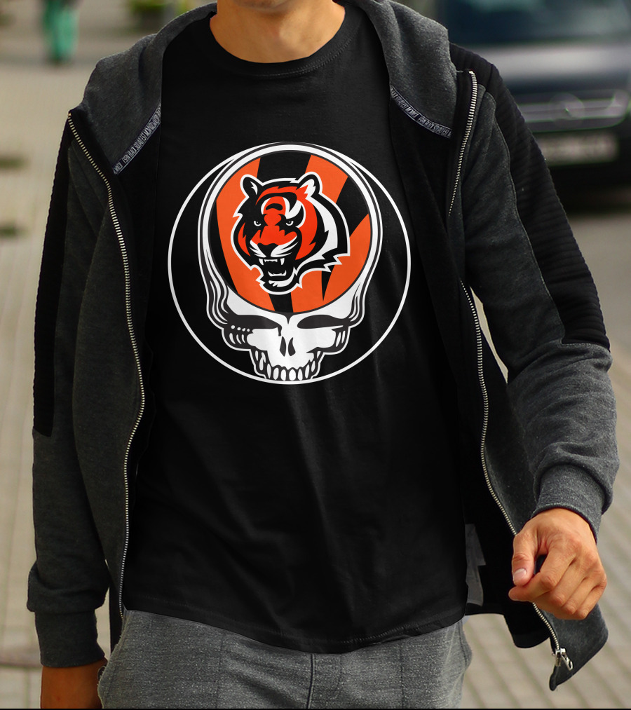 Cincinnati Bengals Skull Tiger T-Shirt