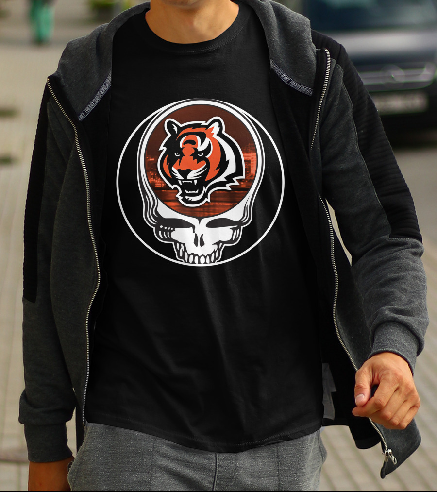 Cincinnati Bengals Tiger Skull T-Shirt