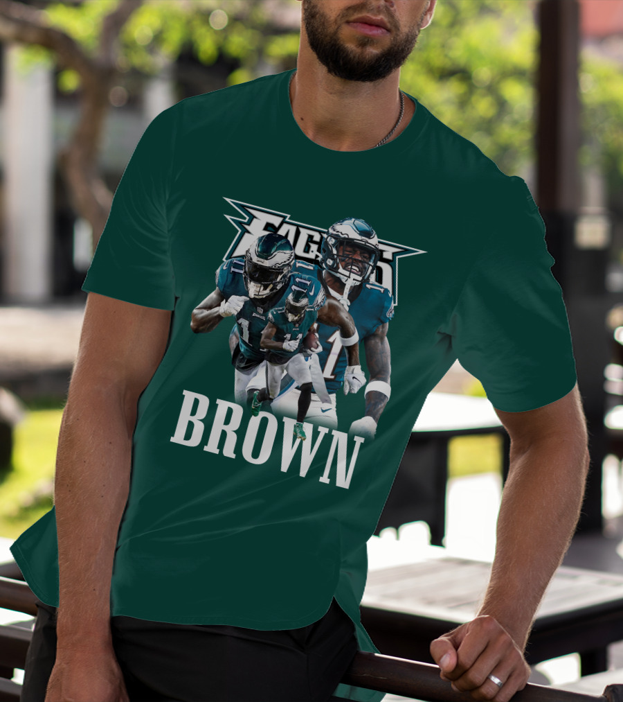 Philadelphia Eagles AJB11 Football Action Collage T-Shirt