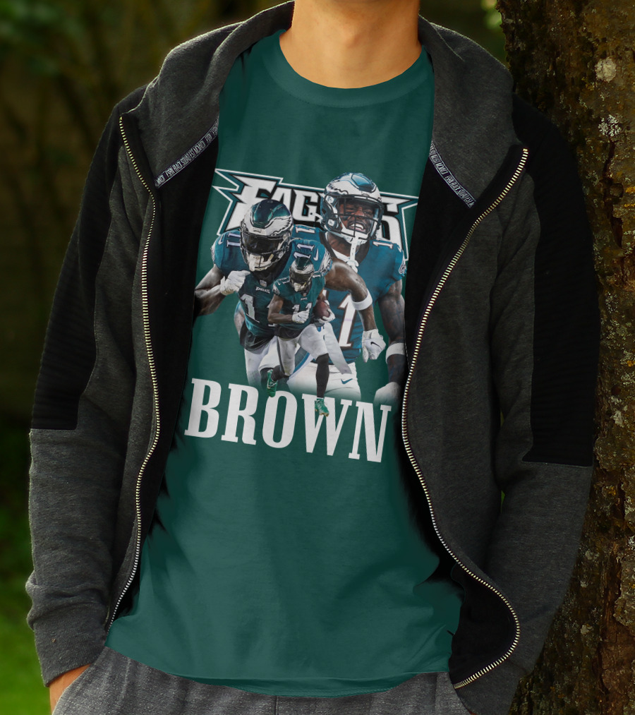 Philadelphia Eagles AJB11 Football Action Collage T-Shirt