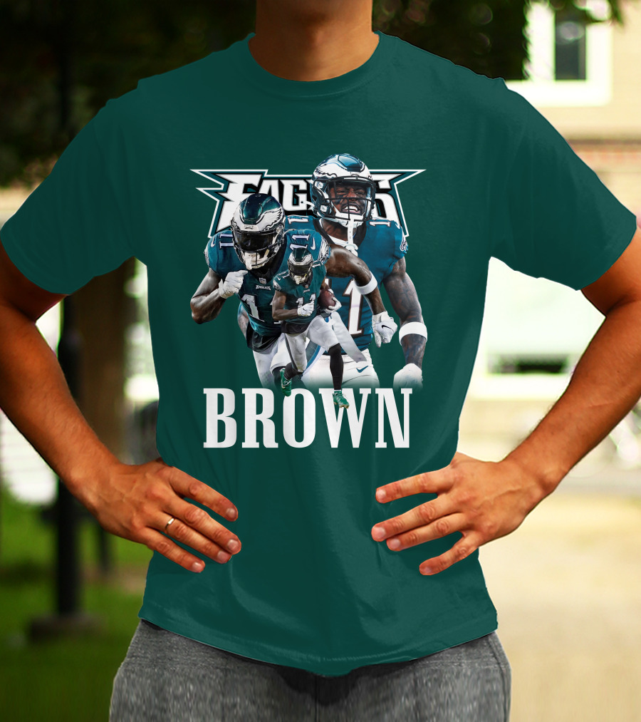 Philadelphia Eagles AJB11 Football Action Collage T-Shirt
