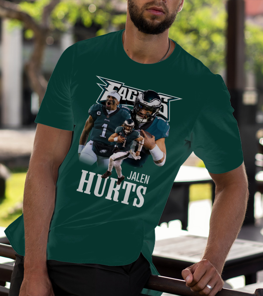 Eagles JH 01 Quarterback Trio Football Highlight T-Shirt