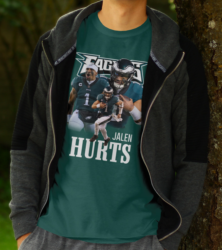 Eagles JH 01 Quarterback Trio Football Highlight T-Shirt