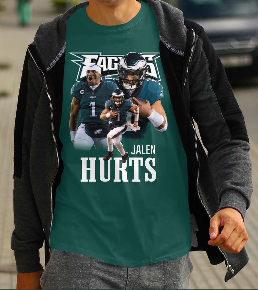 Eagles JH 01 Quarterback Trio Football Highlight T-Shirt