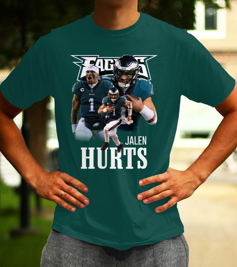 Eagles JH 01 Quarterback Trio Football Highlight T-Shirt