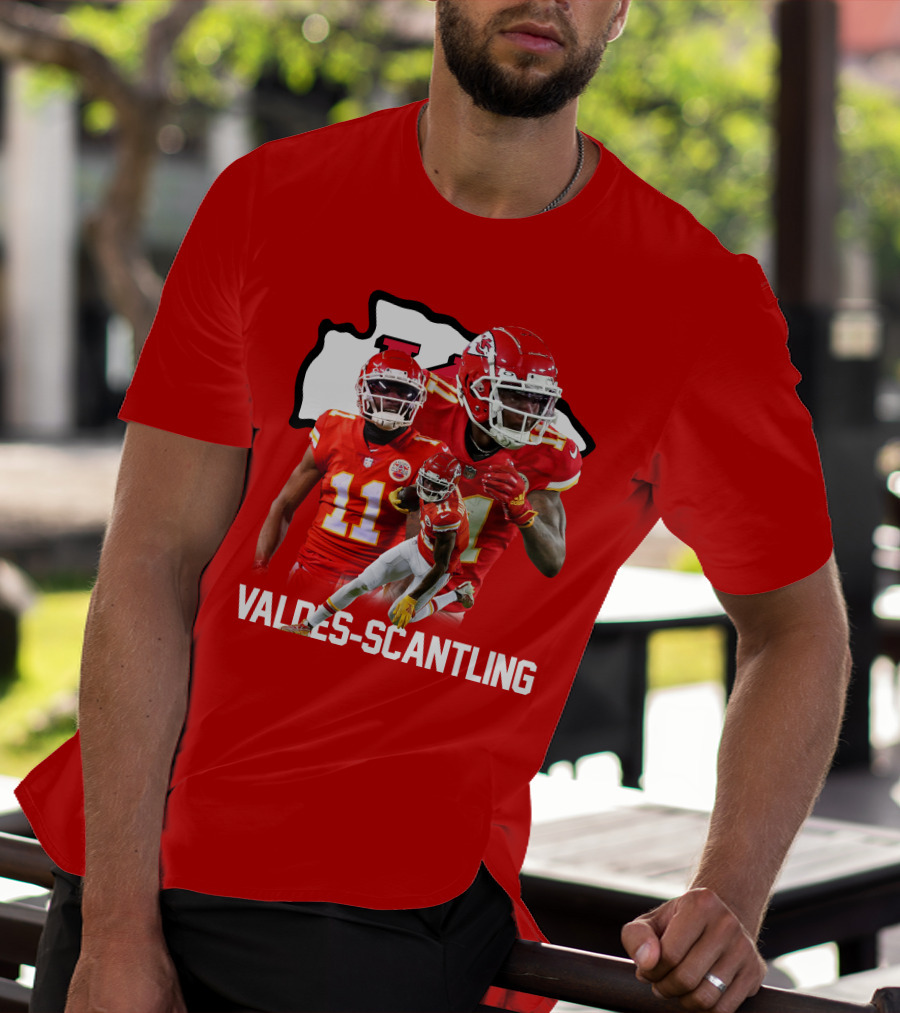 MVS11 Kansas City Football Wide Receiver Red Jersey Chiefs Player T-Shirt