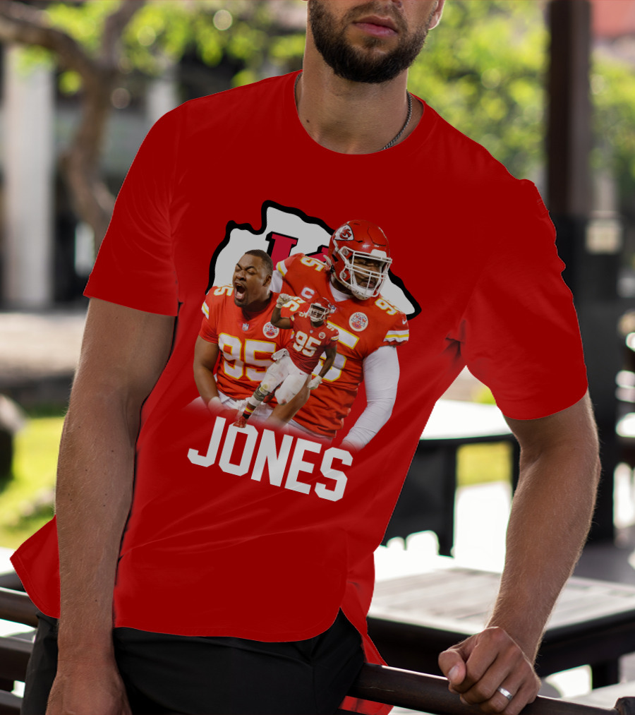 Kansas City Chiefs CJ95 Football Star Player Montage T-Shirt