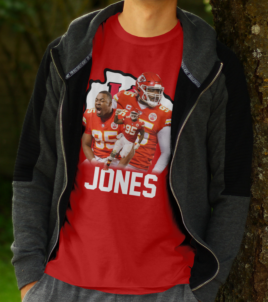 Kansas City Chiefs CJ95 Football Star Player Montage T-Shirt