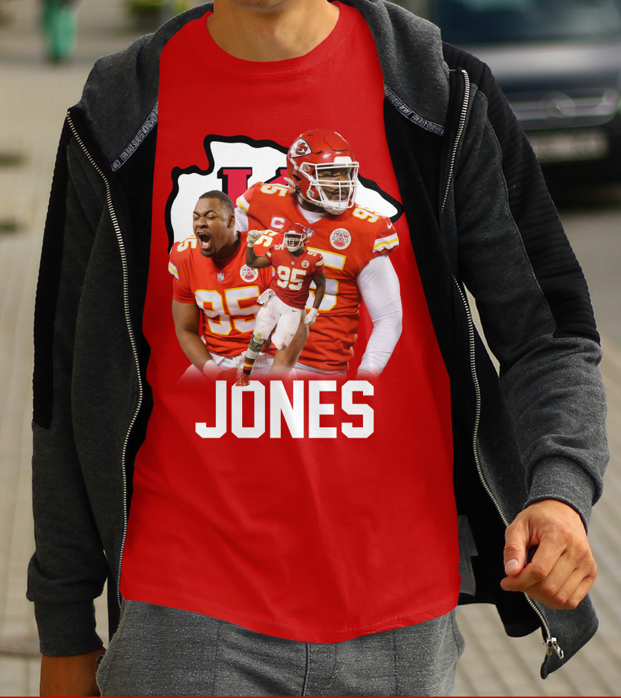 Kansas City Chiefs CJ95 Football Star Player Montage T-Shirt