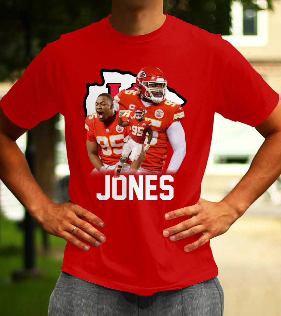 Kansas City Chiefs CJ95 Football Star Player Montage T-Shirt