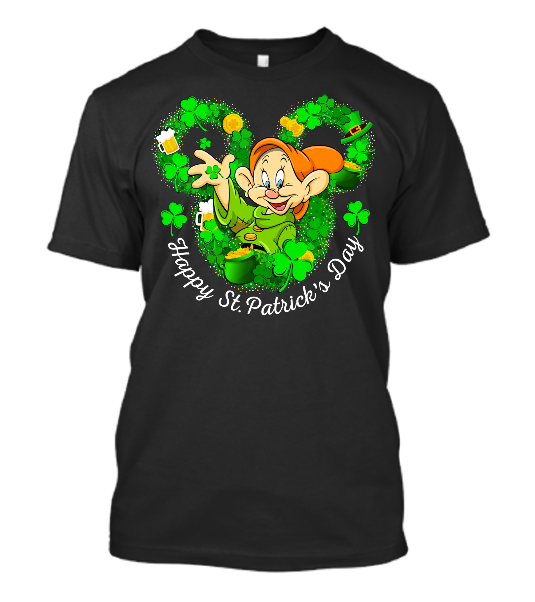 Happy St. Patrick's Day Dopey Shamrock Celebration T-Shirt