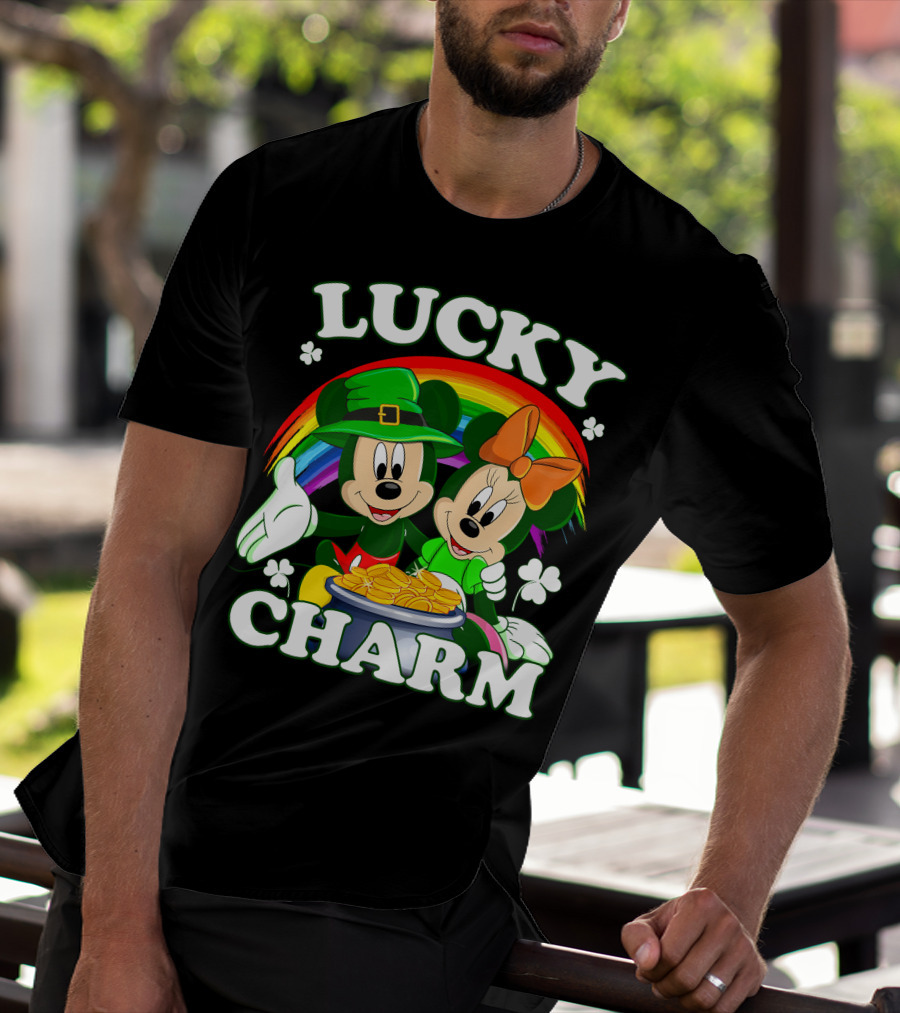 LUCKY CHARM Mickey And Minnie T-Shirt
