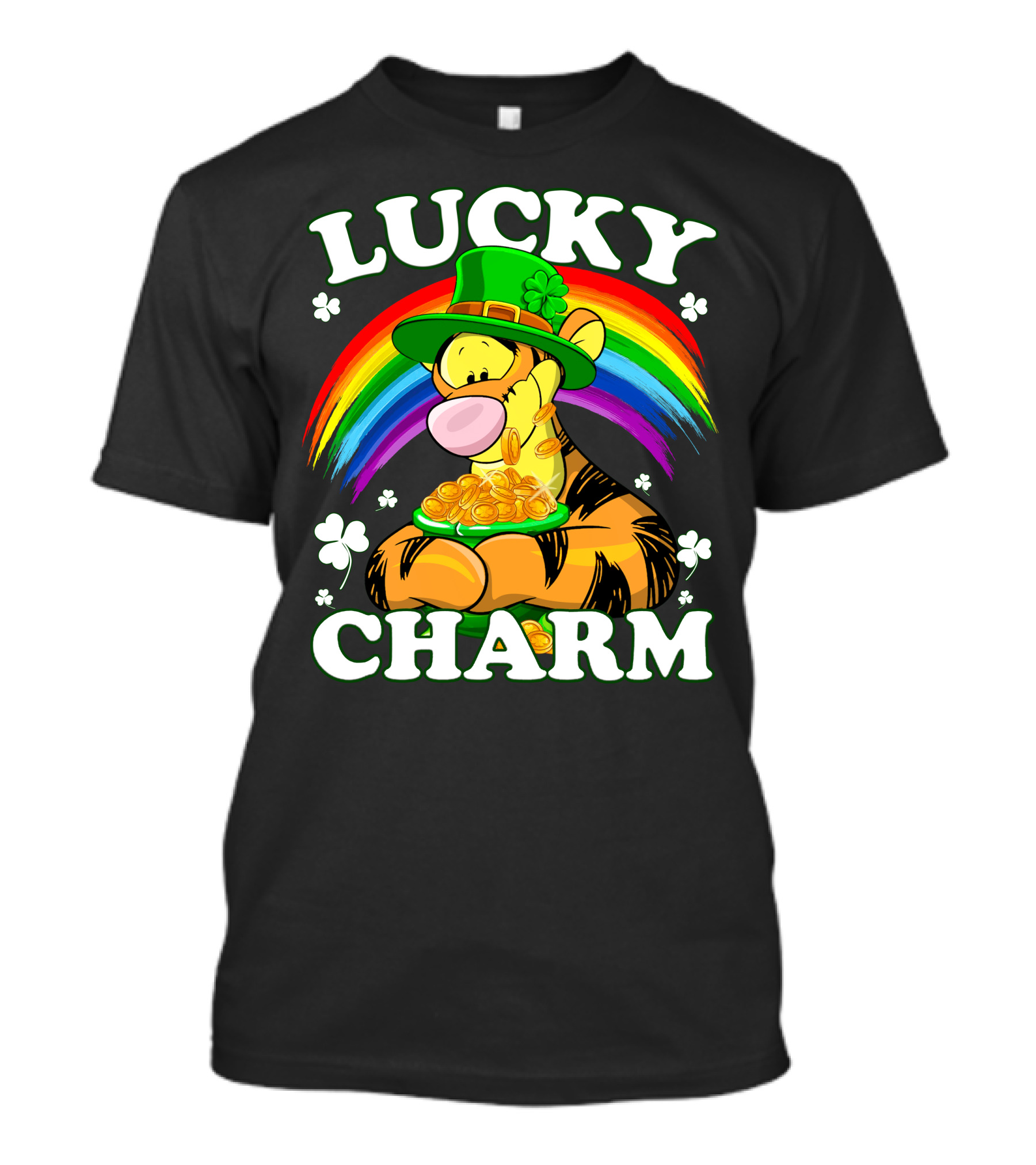 Lucky Charm Tigger Rainbow Coins T-Shirt