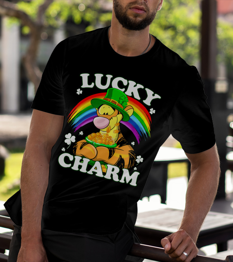 Lucky Charm Tigger Rainbow Coins T-Shirt