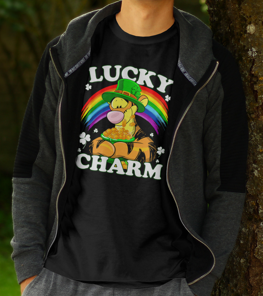 Lucky Charm Tigger Rainbow Coins T-Shirt