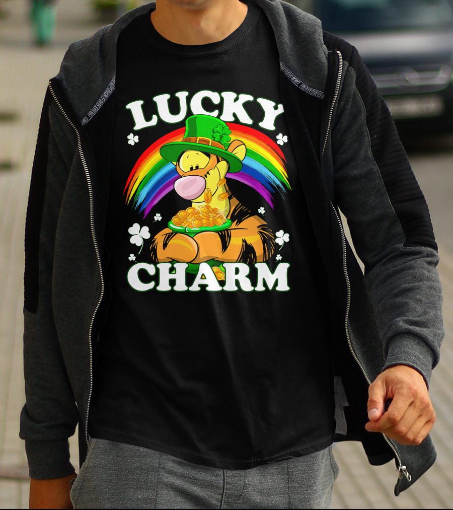 Lucky Charm Tigger Rainbow Coins T-Shirt