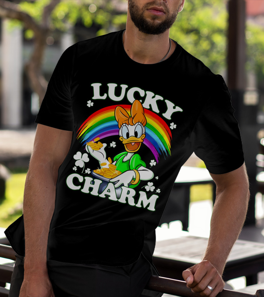 Lucky Charm Daisy Duck Rainbow Coins T-Shirt