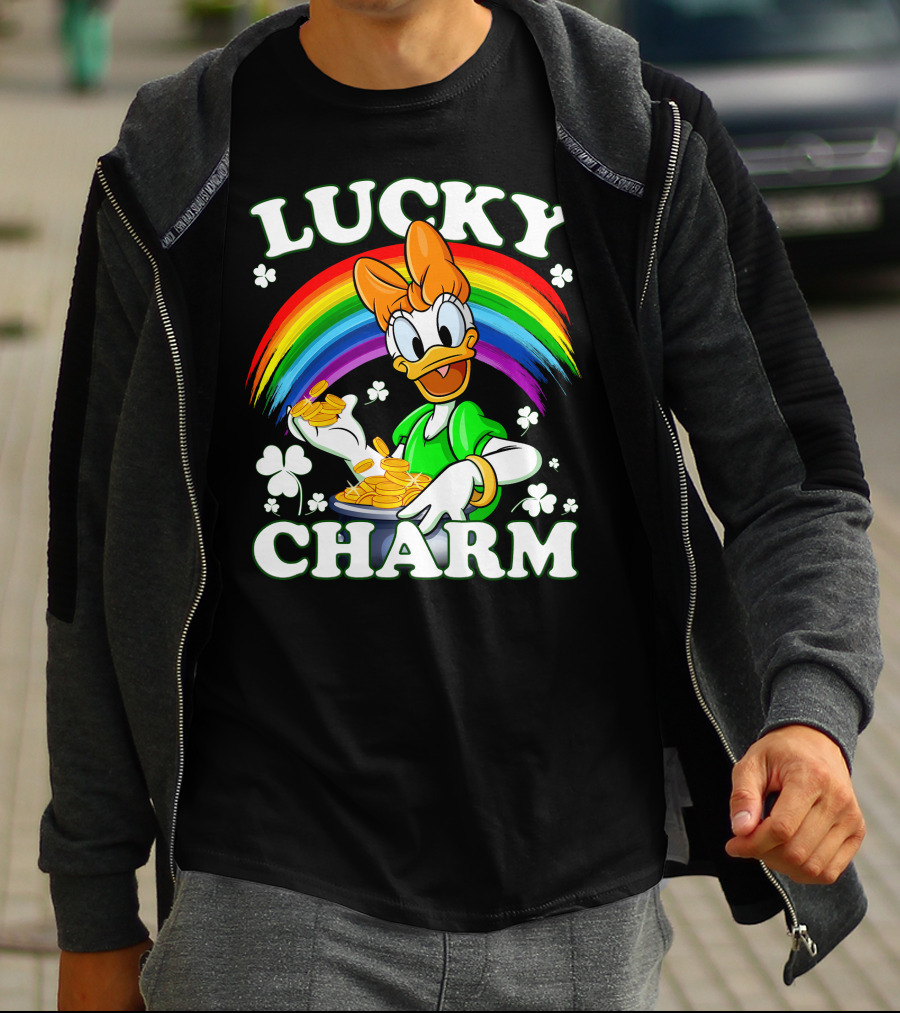 Lucky Charm Daisy Duck Rainbow Coins T-Shirt