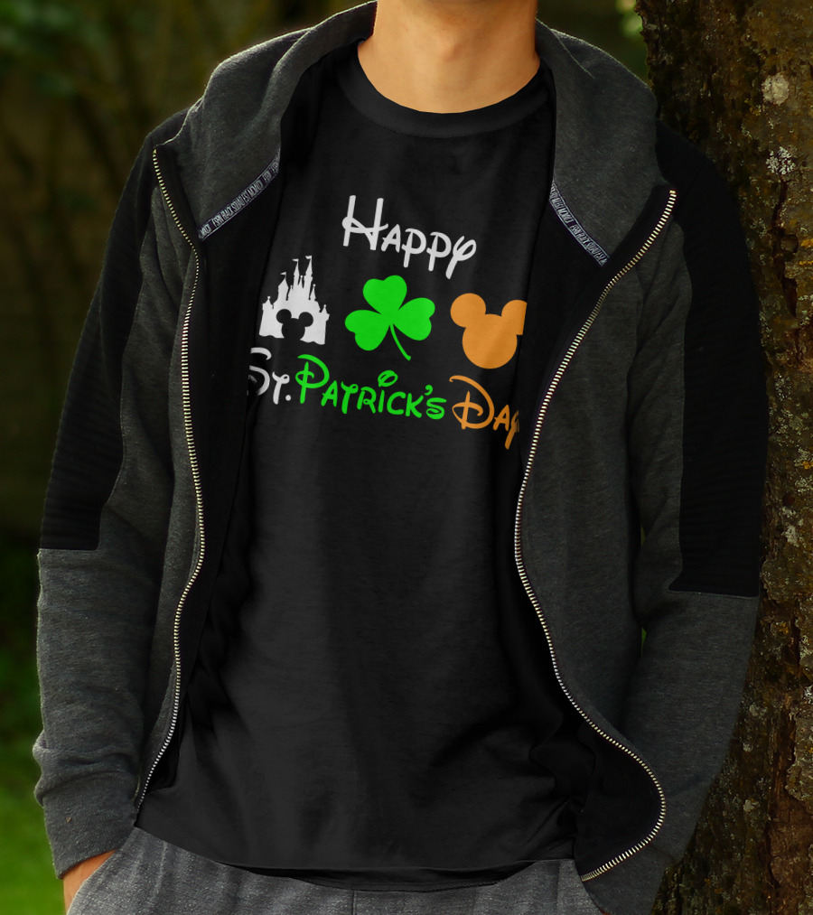 Happy St. Patrick's Day Castle Clover Mouse T-Shirt