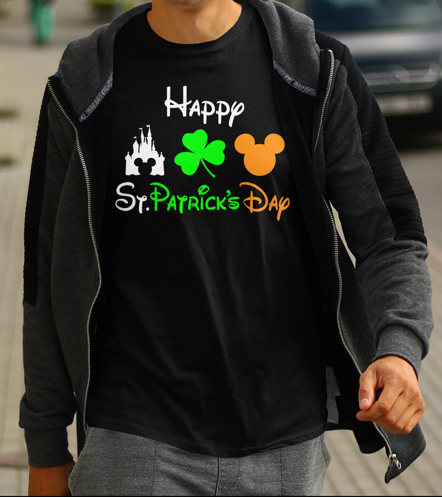 Happy St. Patrick's Day Castle Clover Mouse T-Shirt