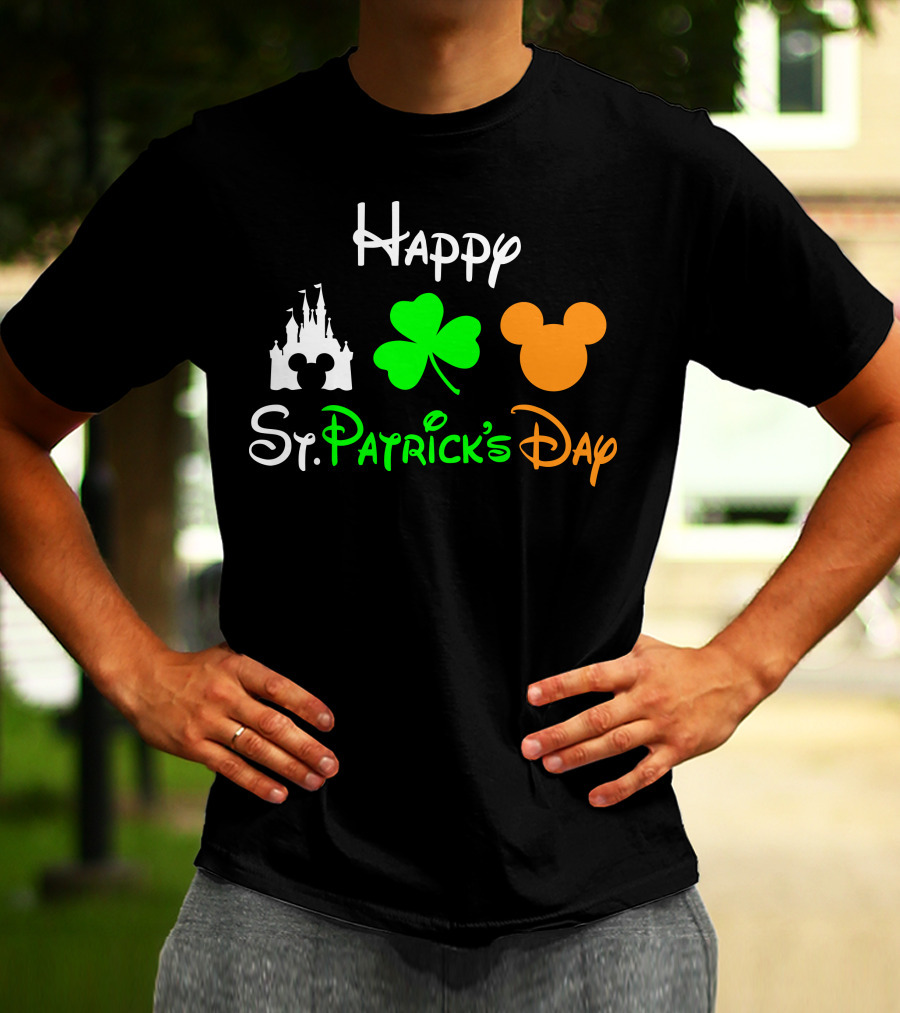 Happy St. Patrick's Day Castle Clover Mouse T-Shirt