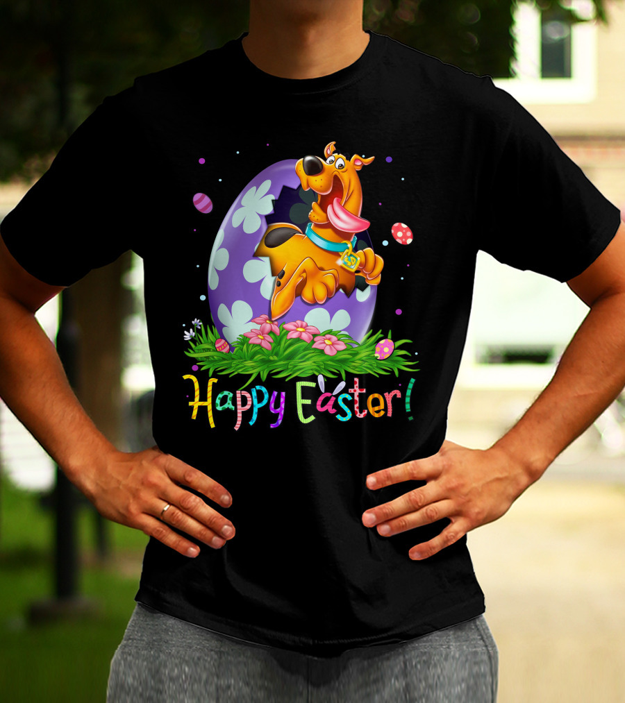 Scooby Doo Happy Easter Egg Flowers T-Shirt