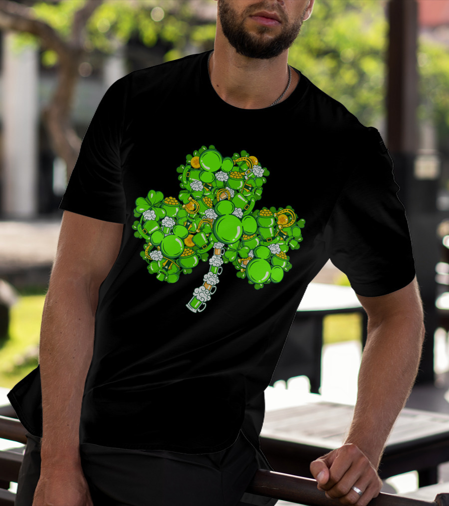 Shamrock Mickey Mouse St. Patrick's Day Elements T-Shirt