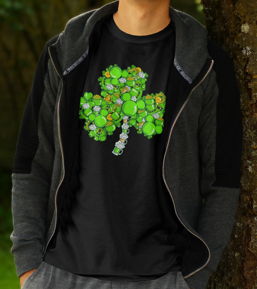 Shamrock Mickey Mouse St. Patrick's Day Elements T-Shirt